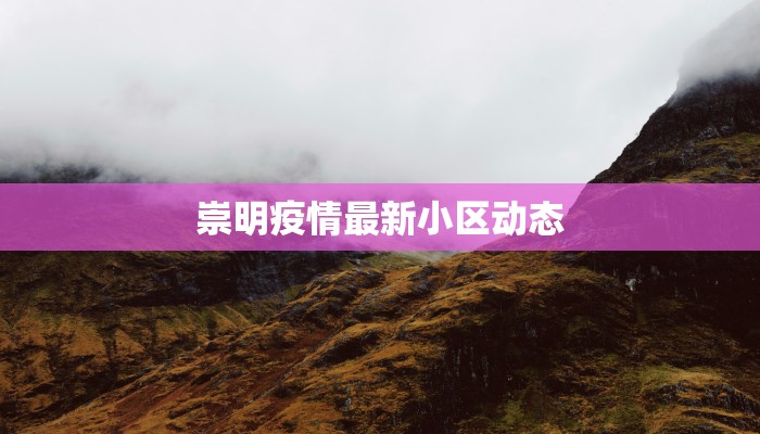 崇明疫情最新小区动态