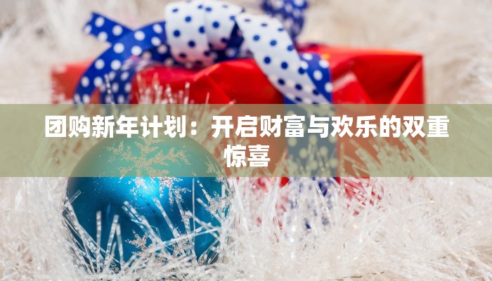 团购新年计划:开启财富与欢乐的双重惊喜 团购新年计划:开启财富与欢乐的双重惊喜